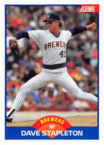 1989 Score #581 Dave Stapleton VG Milwaukee Brewers 
