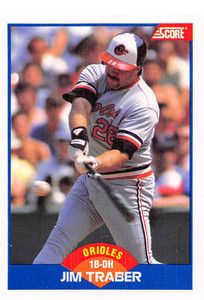1989 Score #590 Jim Traber VG Baltimore Orioles 
