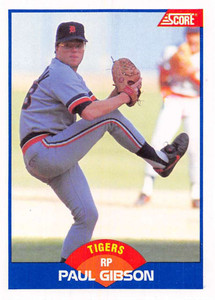 1989 Score #595b Paul Gibson VG Detroit Tigers 
