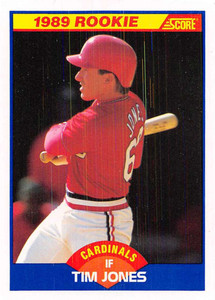 1989 Score #649 Tim Jones VG RC Rookie St. Louis Cardinals 
