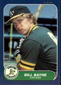 1986 Fleer Update #U-9 Bill Bathe VG RC Rookie Oakland Athletics 