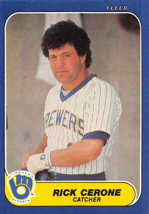 1986 Fleer Update #U-23 Rick Cerone VG Milwaukee Brewers 