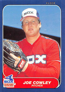 1986 Fleer Update #U-31 Joe Cowley VG Chicago White Sox 