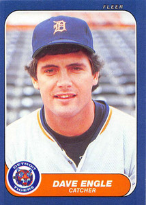 1986 Fleer Update #U-39 Dave Engle VG Detroit Tigers 