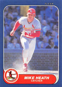 1986 Fleer Update #U-50 Mike Heath VG St. Louis Cardinals 
