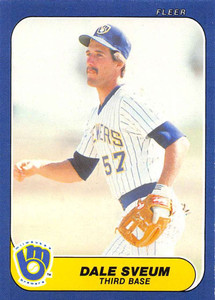 1986 Fleer Update #U-109 Dale Sveum VG Milwaukee Brewers 