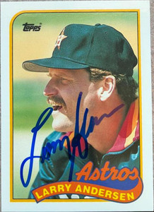 Larry Andersen Autographed 1989 Topps Tiffany #24 Houston Astros Card 