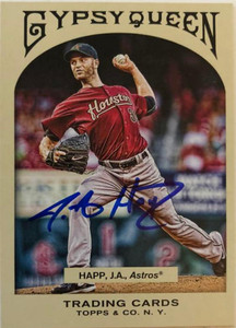 JA Happ Autographed 2011 Topps Gypsy Queen #348