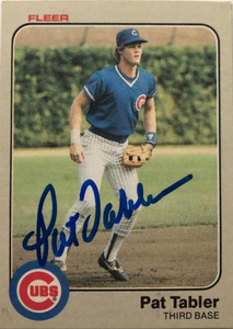 Pat Tabler Autographed 1983 Fleer #509