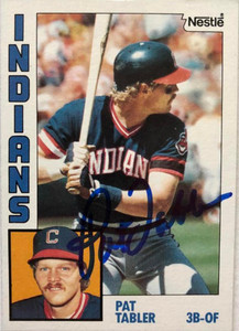 Pat Tabler Autographed 1984 Topps Nestle #329 Cleveland Indians Card