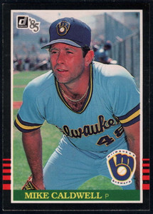 1985 Donruss #490 Mike Caldwell VG Milwaukee Brewers 