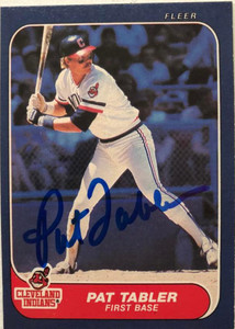 Pat Tabler Autographed 1986 Fleer #594