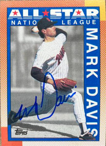 Mark Davis Autographed 1990 Topps #407 Mark Davis Autographed 1990 Topps #407