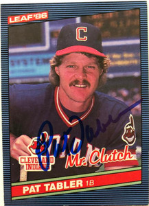 Pat Tabler Autographed 1986 Leaf #52