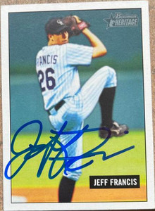 Jeff Francis Autographed 2005 Bowman Heritage #161