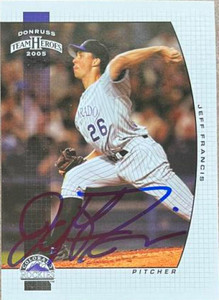 Jeff Francis Autographed 2005 Donruss Team Heroes #109