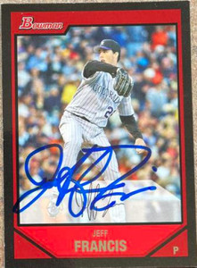 Jeff Francis Autographed 2007 Bowman #141