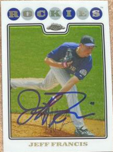 Jeff Francis Autographed 2008 Topps Chrome #136