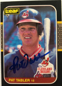 Pat Tabler Autographed 1987 Leaf #182