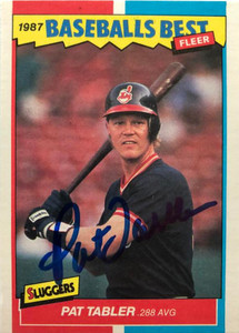 Pat Tabler Autographed 1987 Fleer Baseball's Best Sluggers vs. Pitchers #42 Pat Tabler Autographed 1987 Fleer Baseball's Best Sluggers vs. Pitchers #42