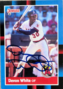 Devon White Autographed 1988 Donruss #283