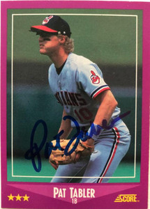 Pat Tabler Autographed 1988 Score #23