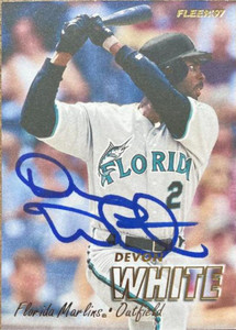 Devon White Autographed 1997 Fleer #337