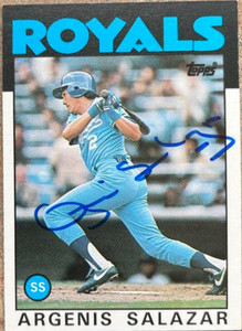 Argenis Salazar Autographed 1986 Topps Traded  #96T