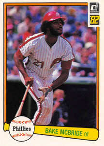 1982 Donruss #497 Bake McBride VG Philadelphia Phillies 
