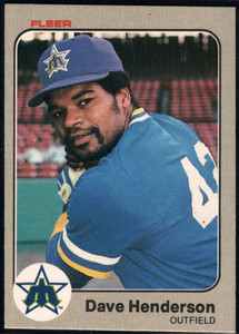 1983 Fleer #481 Dave Henderson VG Seattle Mariners 