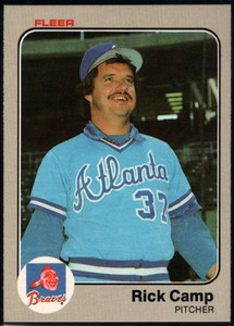 1983 Fleer #133 Rick Camp VG Atlanta Braves 