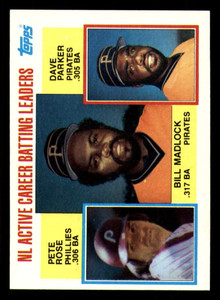 1984 Topps #701 Bill Madlock/Pete Rose/Dave Parker NL Active Career Batting Leaders VG Philadelphia Phillies/Pittsburgh 