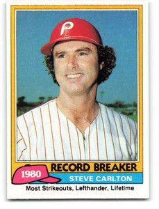 1981 Topps #202 Steve Carlton RB VG Philadelphia Phillies 