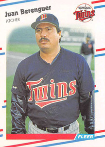 1988 Fleer #3 Juan Berenguer VG Minnesota Twins 