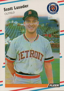 1988 Fleer #62 Scott Lusader VG RC Rookie Detroit Tigers 