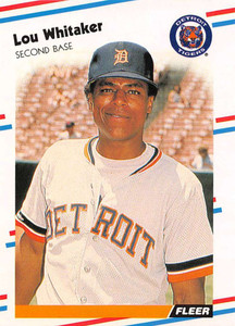 1988 Fleer #75 Lou Whitaker VG Detroit Tigers 