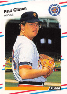 1988 Fleer Update #26 Paul Gibson VG RC Rookie Detroit Tigers 