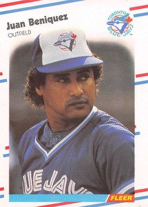 1988 Fleer #104 Juan Beniquez VG Toronto Blue Jays 