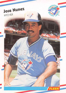 1988 Fleer #122 Jose Nunez VG RC Rookie Toronto Blue Jays 