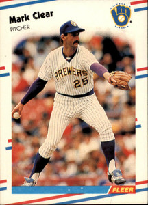1988 Fleer #160 Mark Clear VG Milwaukee Brewers 