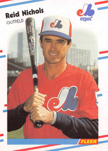1988 Fleer #191 Reid Nichols VG Montreal Expos 