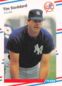 1988 Fleer #222 Tim Stoddard VG New York Yankees 