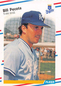 1988 Fleer #264 Bill Pecota VG RC Rookie Kansas City Royals 