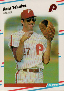 1988 Fleer #318 Kent Tekulve VG Philadelphia Phillies 