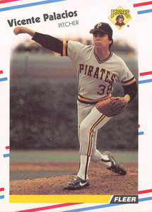 1988 Fleer #336 Vicente Palacios VG RC Rookie Pittsburgh Pirates 