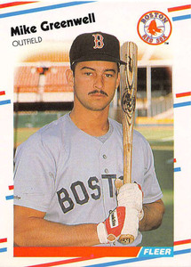 1988 Fleer #354 Mike Greenwell VG Boston Red Sox 
