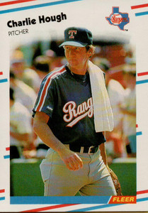 1988 Fleer #469 Charlie Hough VG Texas Rangers 