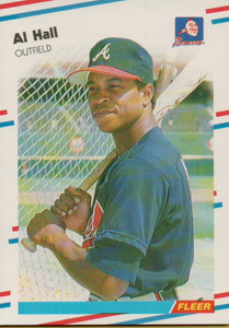 1988 Fleer #541 Albert Hall VG Atlanta Braves 