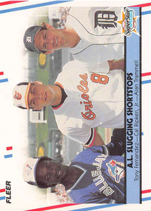 1988 Fleer #635 Tony Fernandez/Cal Ripken Jr./Alan Trammell AL Slugging Shortstops VG Toronto Blue Jays/Baltimore Oriole