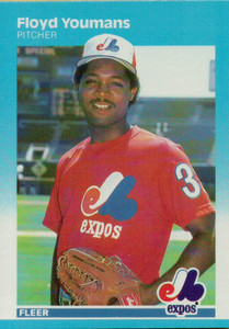 1987 Fleer #337 Floyd Youmans NM Montreal Expos 